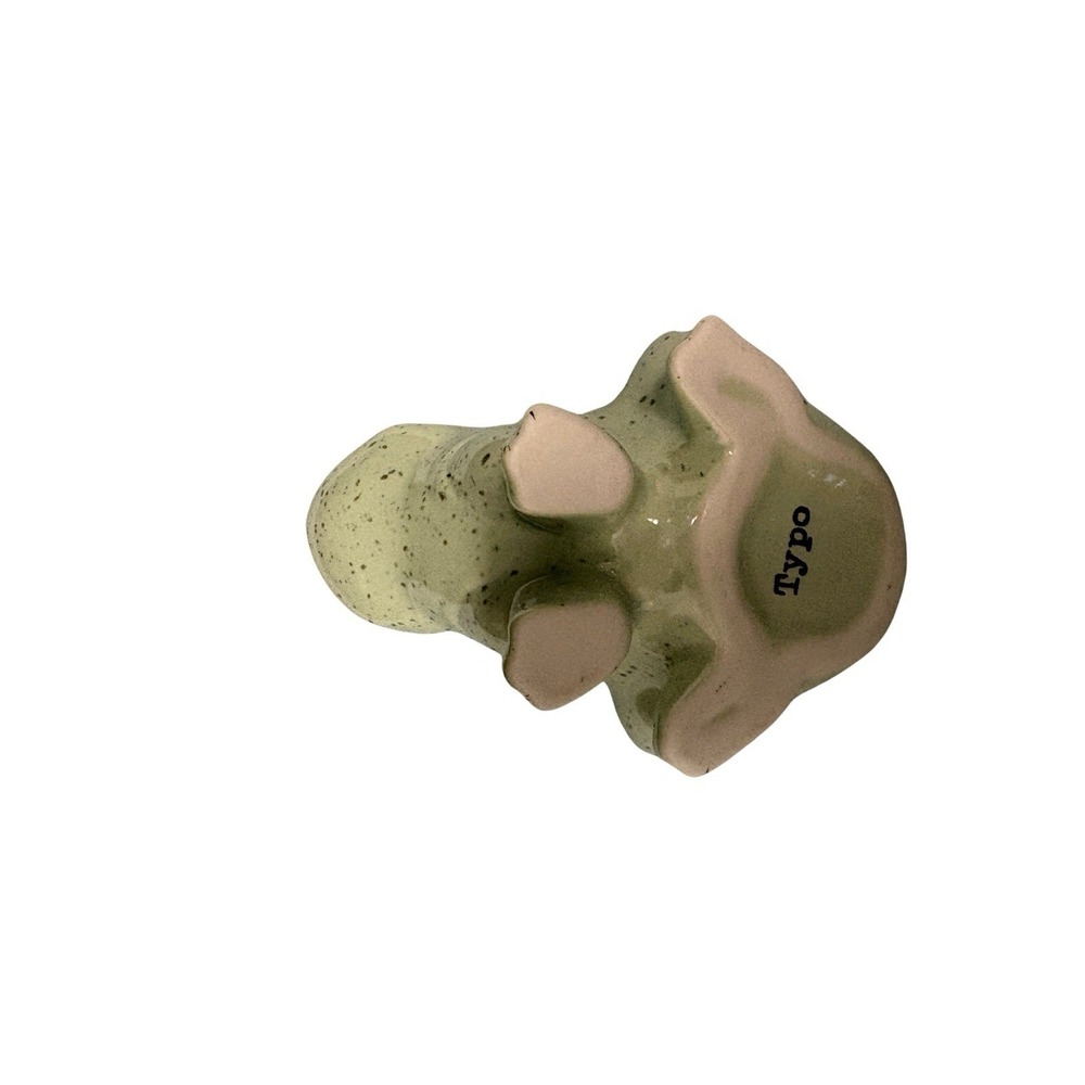 Typo Ceramic Speckled Light Green Frog Pen Holder Or Small Planter - Picture 4 of 5